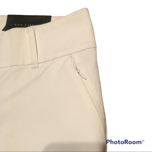New Ann Taylor Modern Fit Cropped Length White Pants - Picture 4 of 5